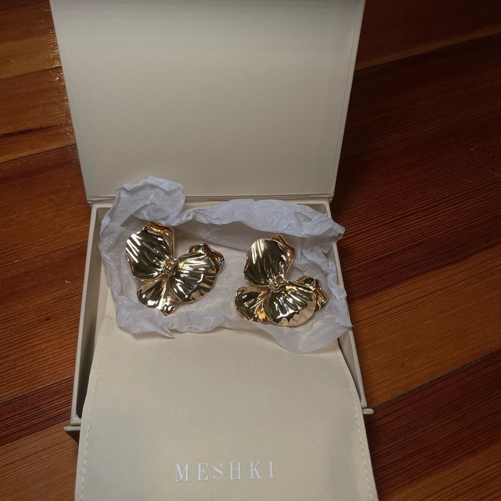Orchid Gold Earrings
